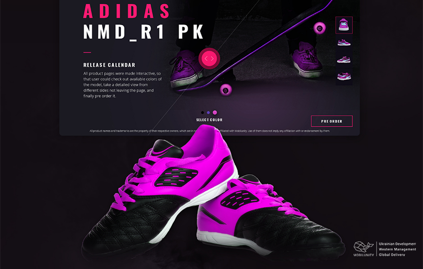 Fashion Landing Page of Release Calendar Design screenshot 1